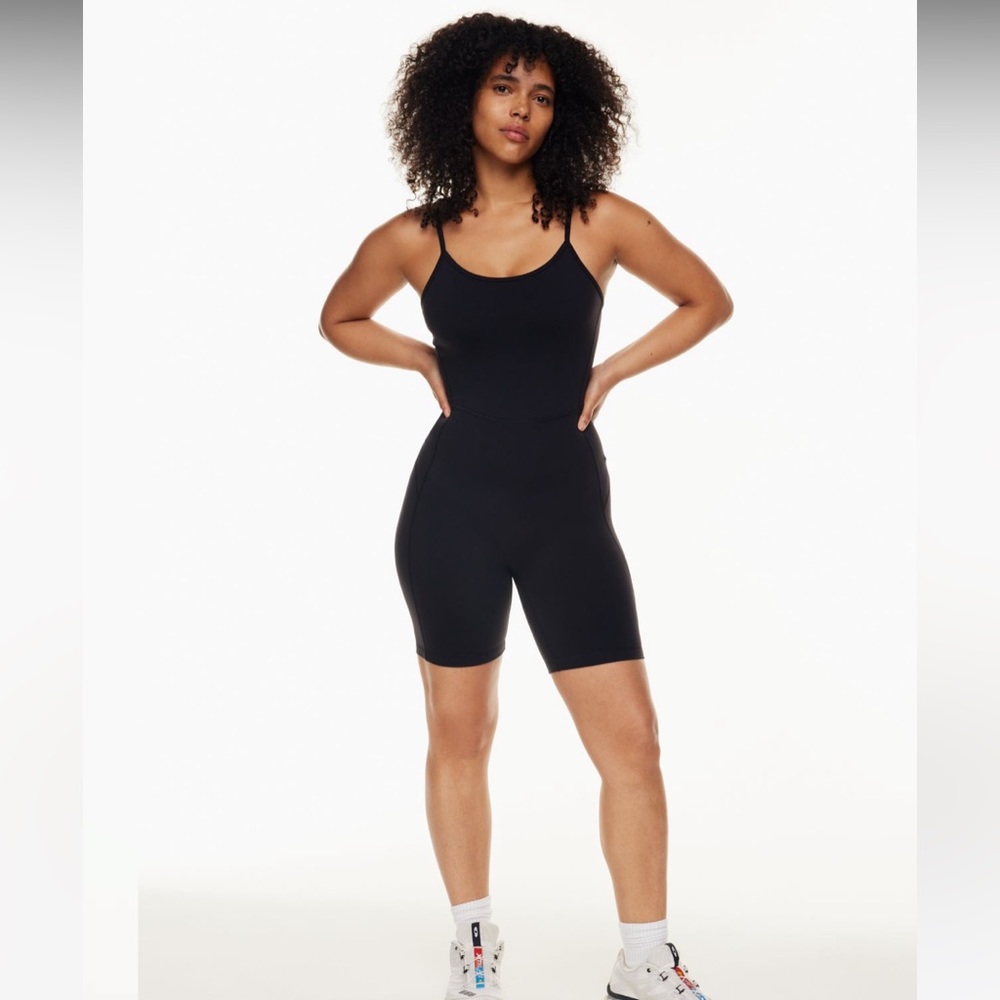 Aritzia TnAction TnaLIFE Leap 7" Black Romper Jumpsuit